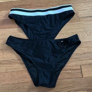 Set of 2 Black Bikini Bottoms